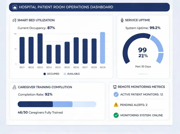 Patient room performance dashboard